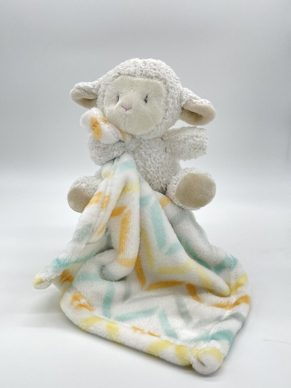 Little Miracles Zig Zag Chevron Sheep Lamb Lovey Security Blanket Costco Unisex